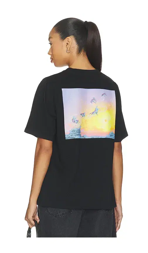David Koma Supergirl Print Short Sleeve T-shirt