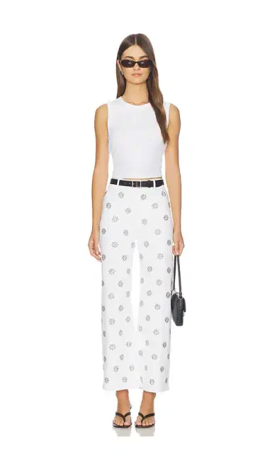 Veronica Beard Grant High Rise Wide Leg Crop | Thumbnail 5 Veronica Beard Grant High Rise Wide Leg Crop | Thumbnail 5