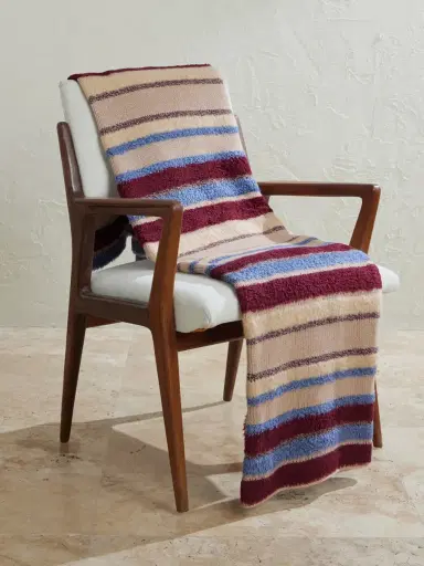 The Elder Statesman Striped Textured Cashmere-Blend Blanket - Men | Thumbnail 1 The Elder Statesman Striped Textured Cashmere-Blend Blanket - Men | Thumbnail 1