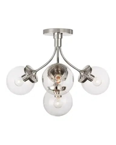 Visual Comfort Signature Prescott Medium Semi Flush Mount | Thumbnail 1