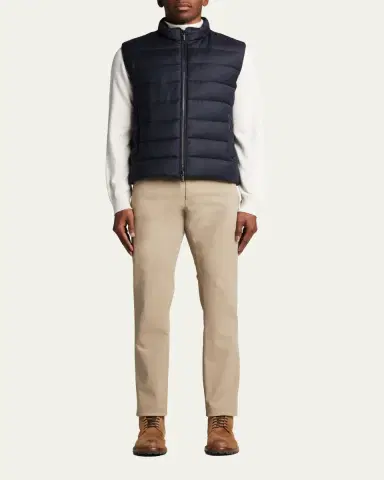 MooRER Men's Flannel Down Vest | Thumbnail 2 MooRER Men's Flannel Down Vest | Thumbnail 2