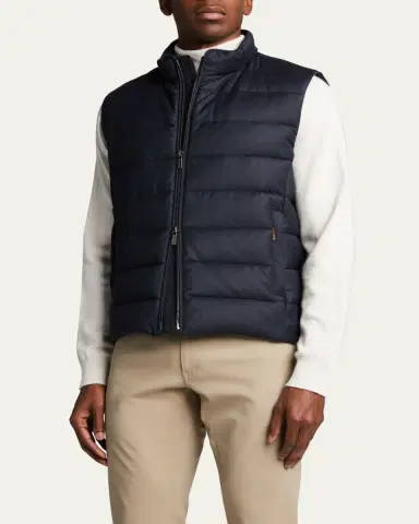 MooRER Men's Flannel Down Vest | Thumbnail 4 MooRER Men's Flannel Down Vest | Thumbnail 4