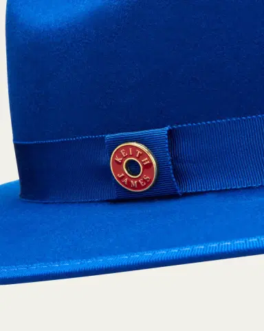 Keith James Men's Queen Red-Brim Wool Fedora Hat | Thumbnail 4