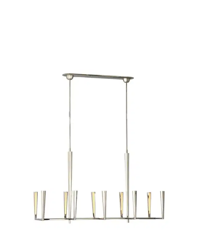 Visual Comfort Signature Galahad Large Linear Chandelier By Thomas O'Brien