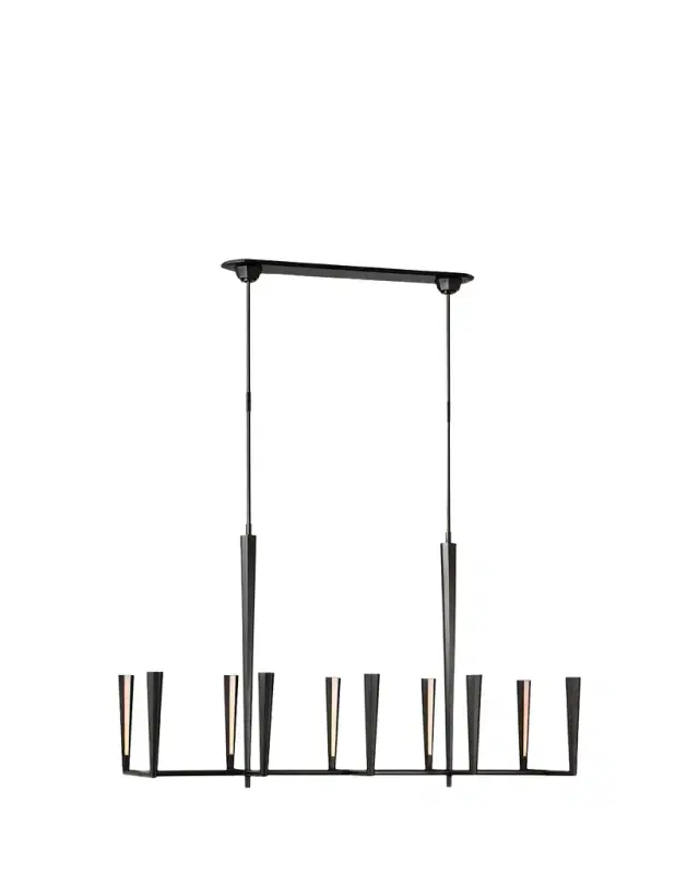 Visual Comfort Signature Galahad Large Linear Chandelier By Thomas O'Brien