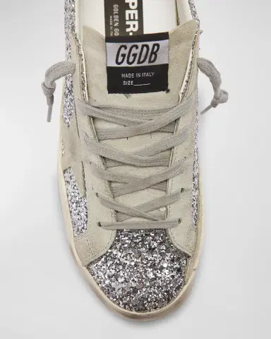 Golden Goose Superstar Suede Glitter Low-Top Sneakers | Thumbnail 5 Golden Goose Superstar Suede Glitter Low-Top Sneakers | Thumbnail 5