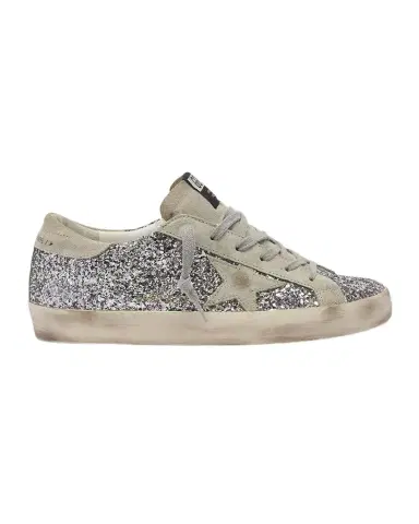 Golden Goose Superstar Suede Glitter Low-Top Sneakers | Thumbnail 1 Golden Goose Superstar Suede Glitter Low-Top Sneakers | Thumbnail 1