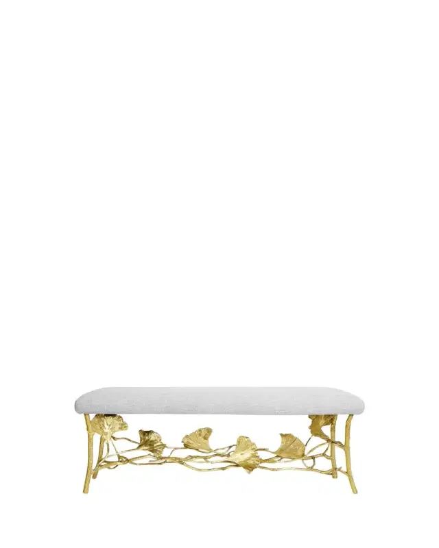 Michael Aram Golden Ginkgo Bench