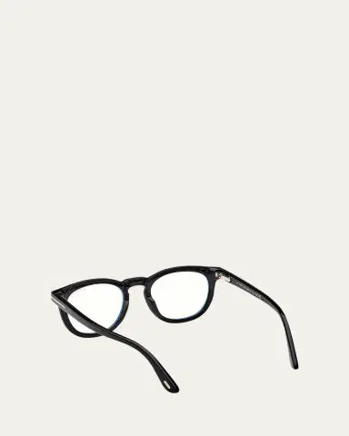 Tom Ford Men's FT5993-BM Round Blue-Block Optical Frames with Magnetic Sunglasses Clip | Thumbnail 2