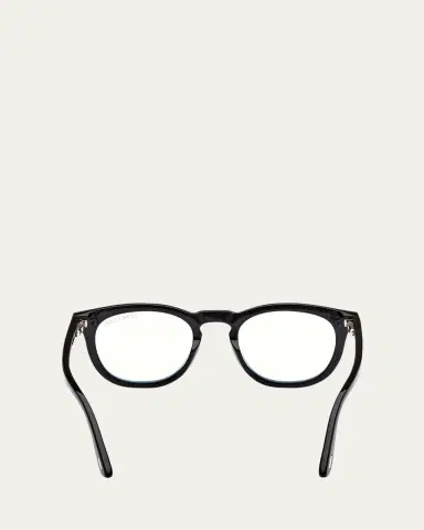 Tom Ford Men's FT5993-BM Round Blue-Block Optical Frames with Magnetic Sunglasses Clip | Thumbnail 5
