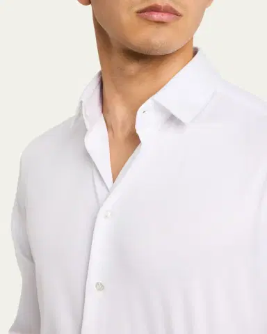 Giorgio Armani Men's Solid Sport Shirt | Thumbnail 5 Giorgio Armani Men's Solid Sport Shirt | Thumbnail 5