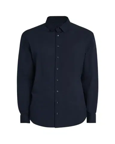 Giorgio Armani Men's Solid Seersucker Sport Shirt | Thumbnail 1
