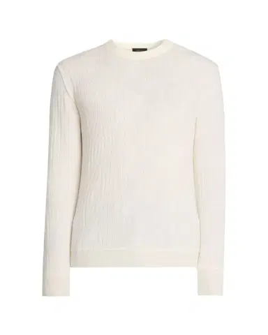 Brioni Men's Wool and Cashmere Cable Knit Crewneck Sweater | Thumbnail 1 Brioni Men's Wool and Cashmere Cable Knit Crewneck Sweater | Thumbnail 1