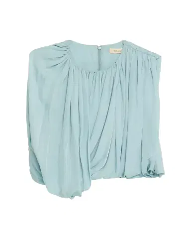 Heirlome Marie Draped Silk Georgette Crop Top | Thumbnail 1 Heirlome Marie Draped Silk Georgette Crop Top | Thumbnail 1