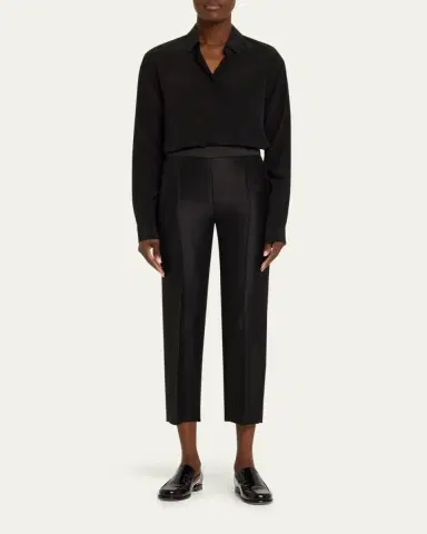 Adam Lippes Mika Cropped Straight-Leg Pants | Thumbnail 2