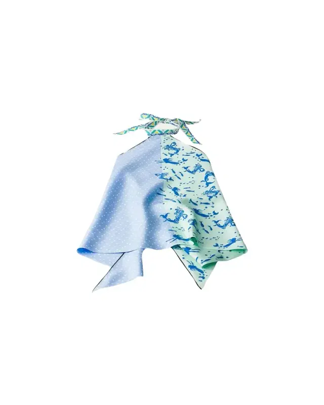 Prada Backless Printed Silk Twill Top