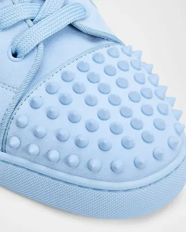 Christian Louboutin Men's Louis Jr Spikes Suede Low-Top Sneakers | Thumbnail 5 Christian Louboutin Men's Louis Jr Spikes Suede Low-Top Sneakers | Thumbnail 5