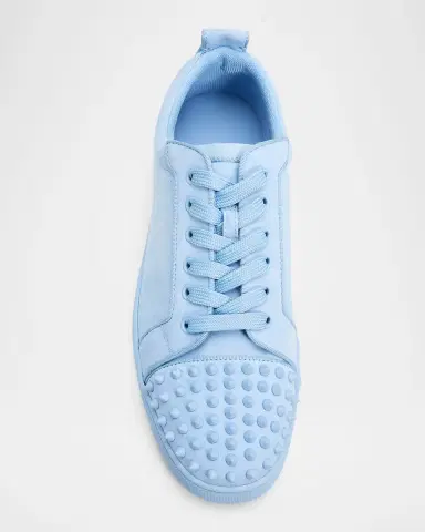Christian Louboutin Men's Louis Jr Spikes Suede Low-Top Sneakers | Thumbnail 6 Christian Louboutin Men's Louis Jr Spikes Suede Low-Top Sneakers | Thumbnail 6