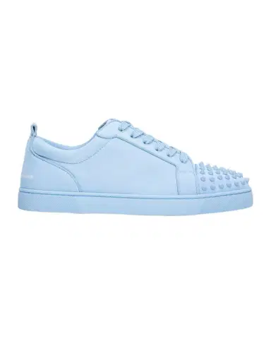 Christian Louboutin Men's Louis Jr Spikes Suede Low-Top Sneakers | Thumbnail 1 Christian Louboutin Men's Louis Jr Spikes Suede Low-Top Sneakers | Thumbnail 1