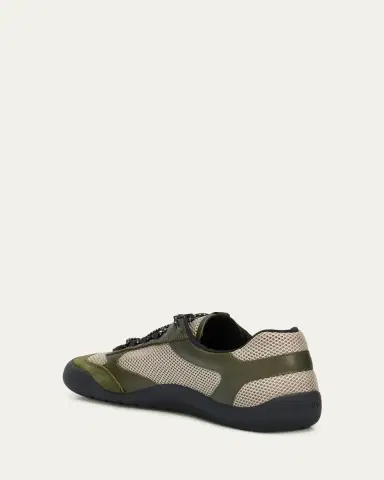 Prada Men's Speedrock Leather and Mesh Sneakers | Thumbnail 4 Prada Men's Speedrock Leather and Mesh Sneakers | Thumbnail 4