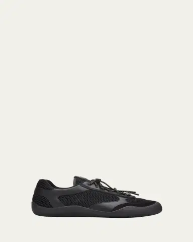Prada Men's Speedrock Leather and Mesh Sneakers | Thumbnail 6 Prada Men's Speedrock Leather and Mesh Sneakers | Thumbnail 6