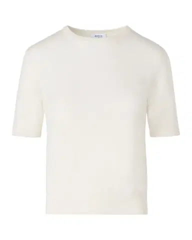 Akris punto Fine Merino Wool Knit Short-Sleeve Crew Neck Sweater | Thumbnail 1