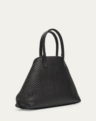 Akris Ai Small Plaid Braided Top-Handle Bag | Thumbnail 3 Akris Ai Small Plaid Braided Top-Handle Bag | Thumbnail 3