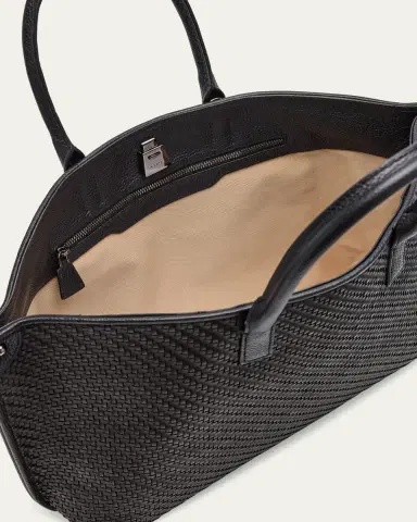 Akris Ai Small Plaid Braided Top-Handle Bag | Thumbnail 4 Akris Ai Small Plaid Braided Top-Handle Bag | Thumbnail 4