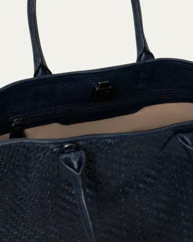 Akris Ai Small Plaid Braided Top-Handle Bag | Thumbnail 7 Akris Ai Small Plaid Braided Top-Handle Bag | Thumbnail 7