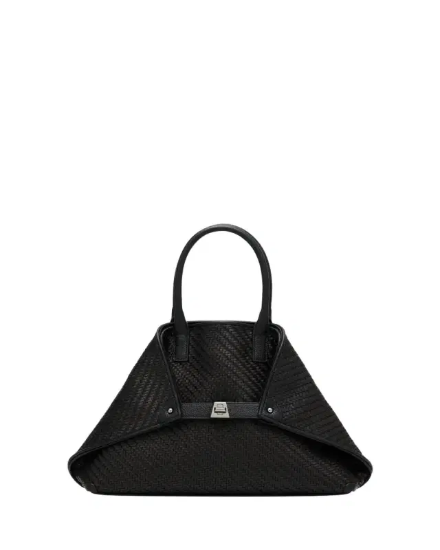 Ai Small Plaid Braided Top-Handle Bag
