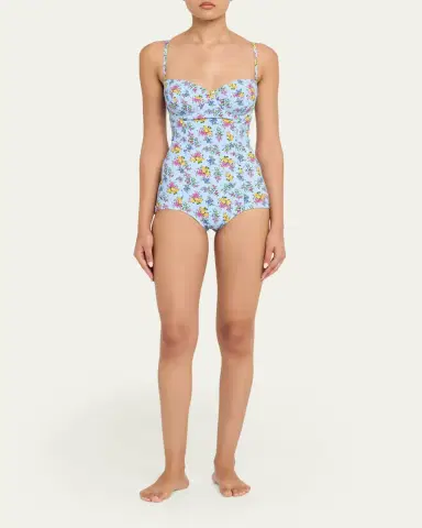 Dolce & Gabbana Floral Balconette One-Piece Swimsuit | Thumbnail 2