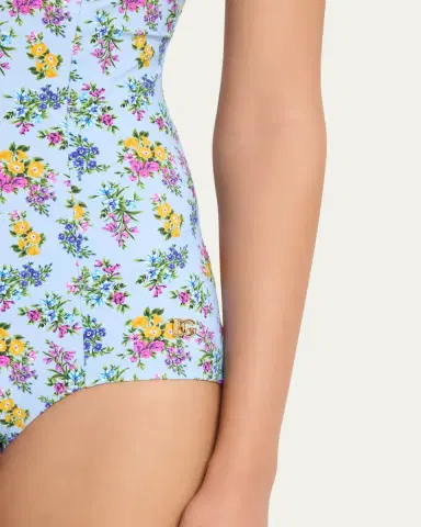 Dolce & Gabbana Floral Balconette One-Piece Swimsuit | Thumbnail 4