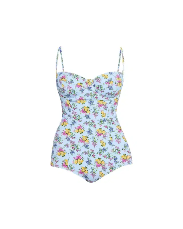 Dolce & Gabbana Floral Balconette One-Piece Swimsuit