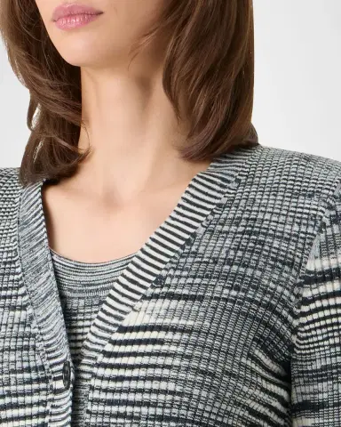 Akris punto Space Dye Ribbed Merino Cardigan | Thumbnail 5