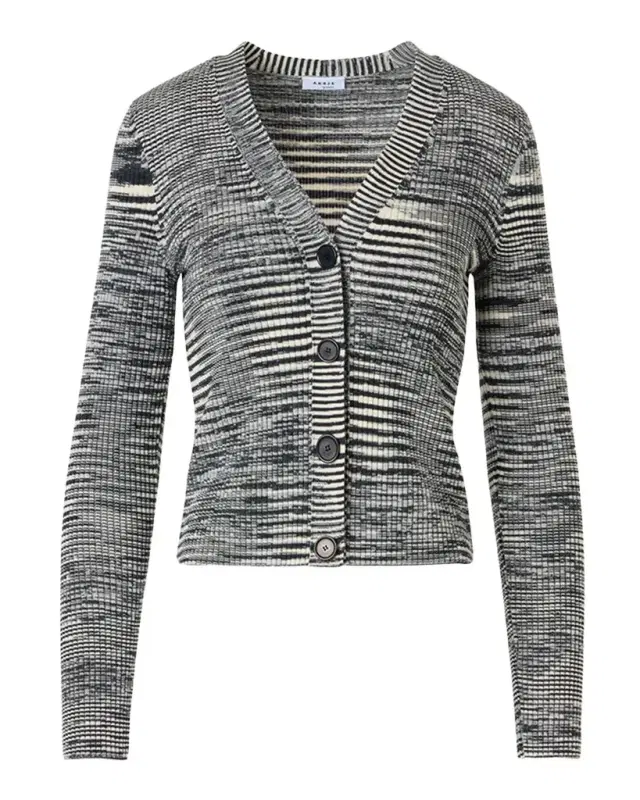 Space Dye Ribbed Merino Cardigan