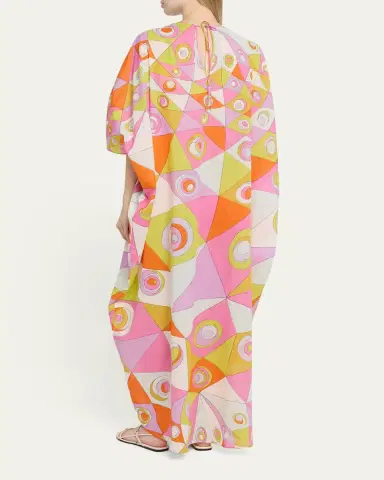 PUCCI Occhi-Print Cotton Muslin Maxi Caftan Dress | Thumbnail 3 PUCCI Occhi-Print Cotton Muslin Maxi Caftan Dress | Thumbnail 3