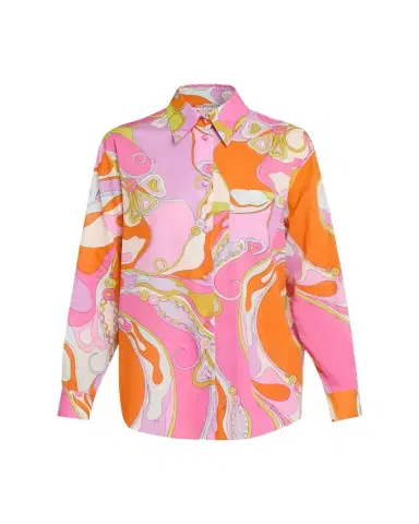 PUCCI Orchidee Cotton Muslin Button-Down Shirt | Thumbnail 1 PUCCI Orchidee Cotton Muslin Button-Down Shirt | Thumbnail 1