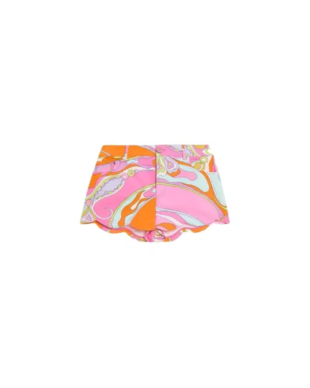 Tela Orchidee-Print Cotton Scalloped Shorts