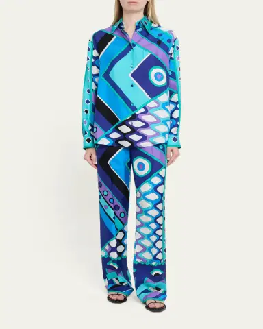 PUCCI Vivara-Print Silk Twill Button-Down Shirt | Thumbnail 2 PUCCI Vivara-Print Silk Twill Button-Down Shirt | Thumbnail 2