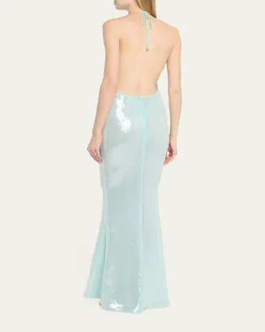 Retrofête Elexa Sequined Halter Dress | Thumbnail 3 Retrofête Elexa Sequined Halter Dress | Thumbnail 3