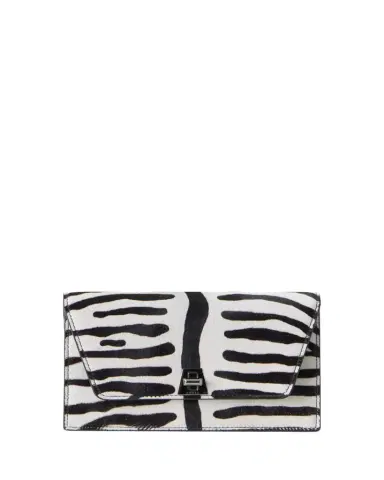 Akris Zebra-Print Calf Hair Clutch Bag | Thumbnail 1 Akris Zebra-Print Calf Hair Clutch Bag | Thumbnail 1