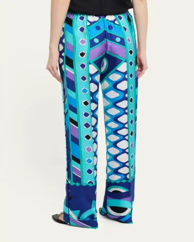 PUCCI Vivara Silk Twill Straight-Leg Pants | Thumbnail 3 PUCCI Vivara Silk Twill Straight-Leg Pants | Thumbnail 3