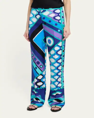 PUCCI Vivara Silk Twill Straight-Leg Pants | Thumbnail 4 PUCCI Vivara Silk Twill Straight-Leg Pants | Thumbnail 4