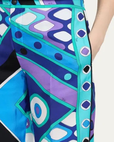 PUCCI Vivara Silk Twill Straight-Leg Pants | Thumbnail 5 PUCCI Vivara Silk Twill Straight-Leg Pants | Thumbnail 5