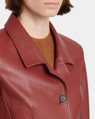 Ferragamo Cervo Single-Breasted Leather Jacket | Thumbnail 5 Ferragamo Cervo Single-Breasted Leather Jacket | Thumbnail 5