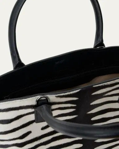 Akris Ai Small Zebra-Print Top-Handle Tote Bag | Thumbnail 3 Akris Ai Small Zebra-Print Top-Handle Tote Bag | Thumbnail 3