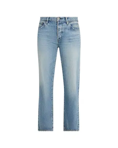 Moussy Vintage Washed Denim Mid-Rise Straight-Leg Jeans | Thumbnail 1