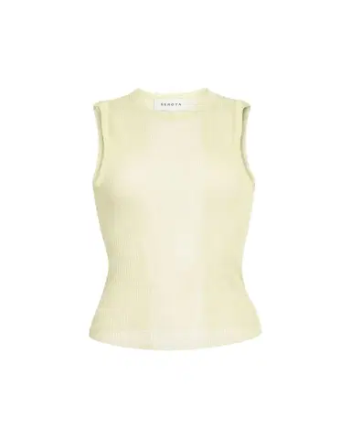 SEROYA Jori Ribbed Semi-Sheer Tank Top | Thumbnail 1
