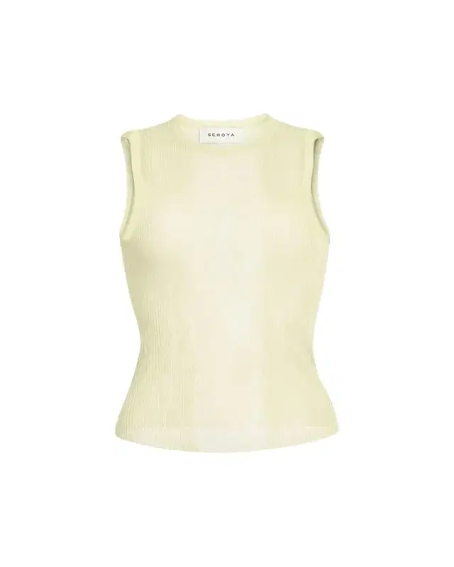 SEROYA Jori Ribbed Semi-Sheer Tank Top