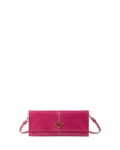 Prada Leather Wallet with Shoulder Strap | Thumbnail 1
